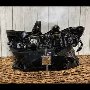 DOONEY & BOURKE Chiara TOTE Black PATENT LEATHER